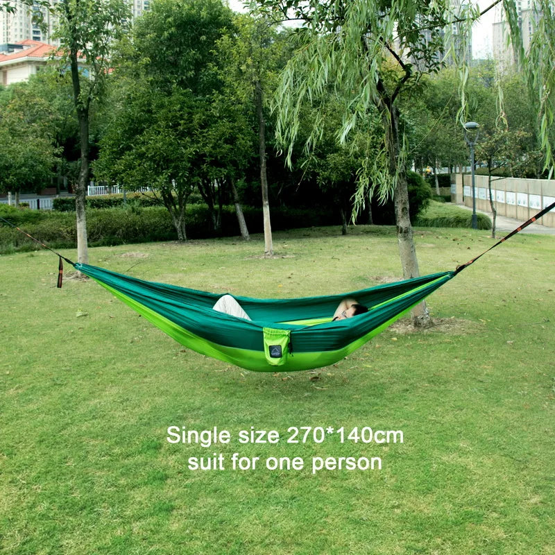 Portable Outdoor Hammock for Camping & Hiking Comfort