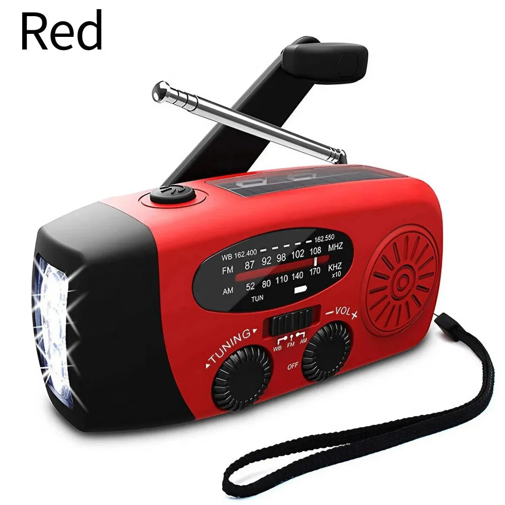 Emergency Weather Radio with Power Bank & Flashlight