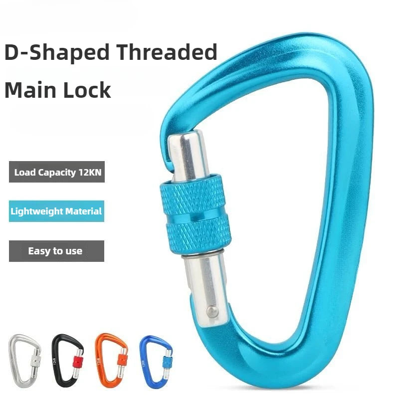 12kN Aluminum Carabiner – Heavy-Duty Outdoor Buckle