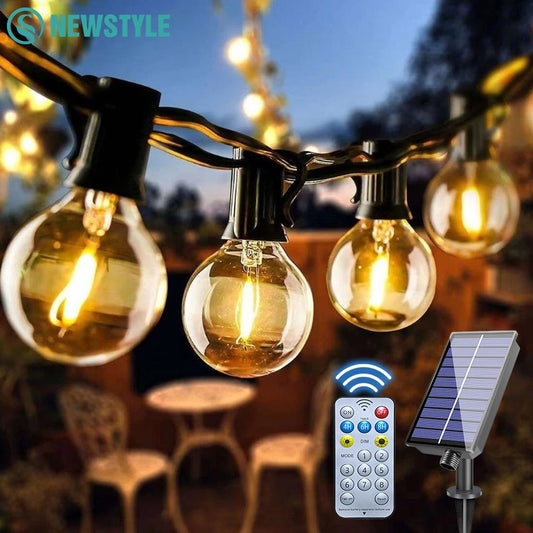 Solar Outdoor String Lights for Garden & Camping Ambience