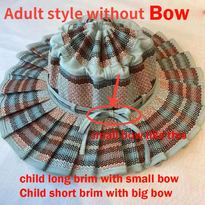 Foldable Straw Sun Hat for Kids & Adults – UV Protection