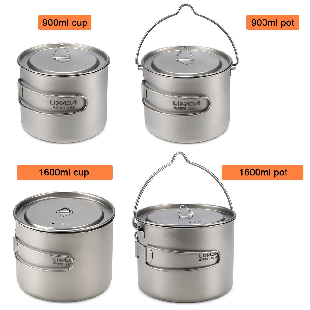 Titanium Camping Cup Pot Ultralight for Hiking & Backpacking