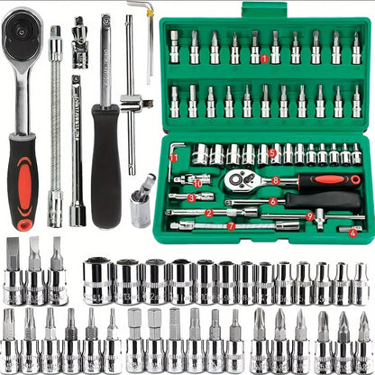 46PCS Car Repair Tool Kit for Roadside Emergencies