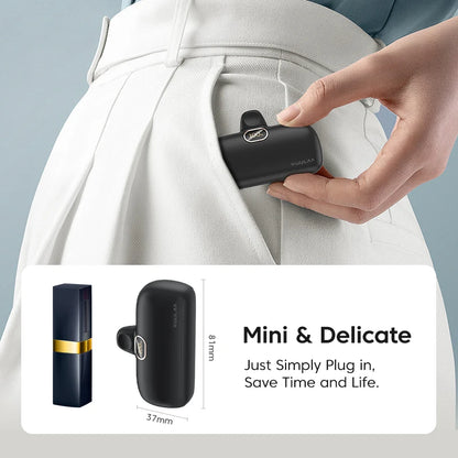 Mini Power Bank 5000mAh Fast Charging Pocket Size