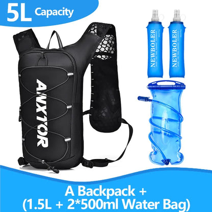 5L Running Hydration Backpack with Water Bag Pocket
