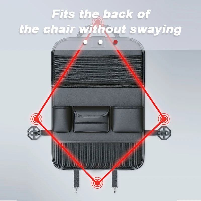 Car Seat Back Organizer with Tray – Waterproof Storage