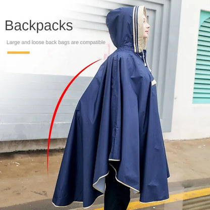 Kids Waterproof Poncho Raincoat with Backpack Cover