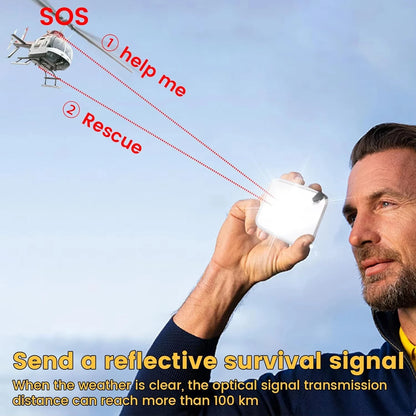 Survival Signal Mirror for Hiking & Emergencies