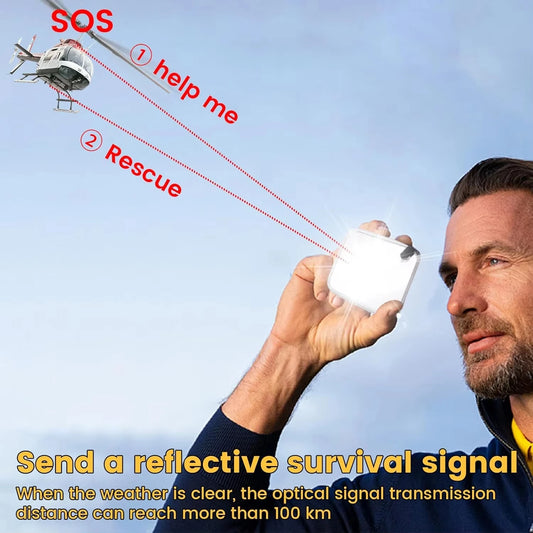 Survival Signal Mirror for Hiking & Emergencies