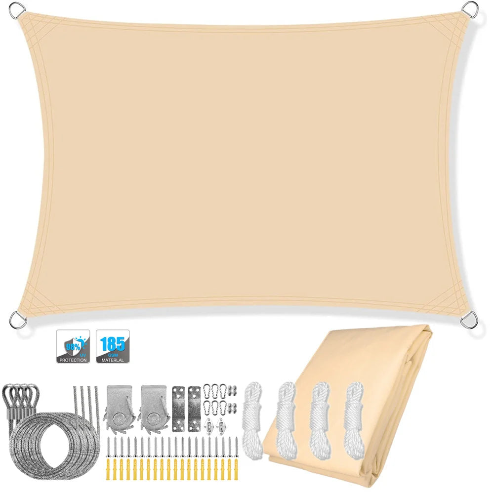 Waterproof Sun Shade Sail Canopy for Outdoor Patio