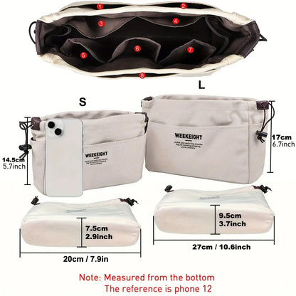 Canvas Drawstring Organizer Bag Lightweight Travel Storage