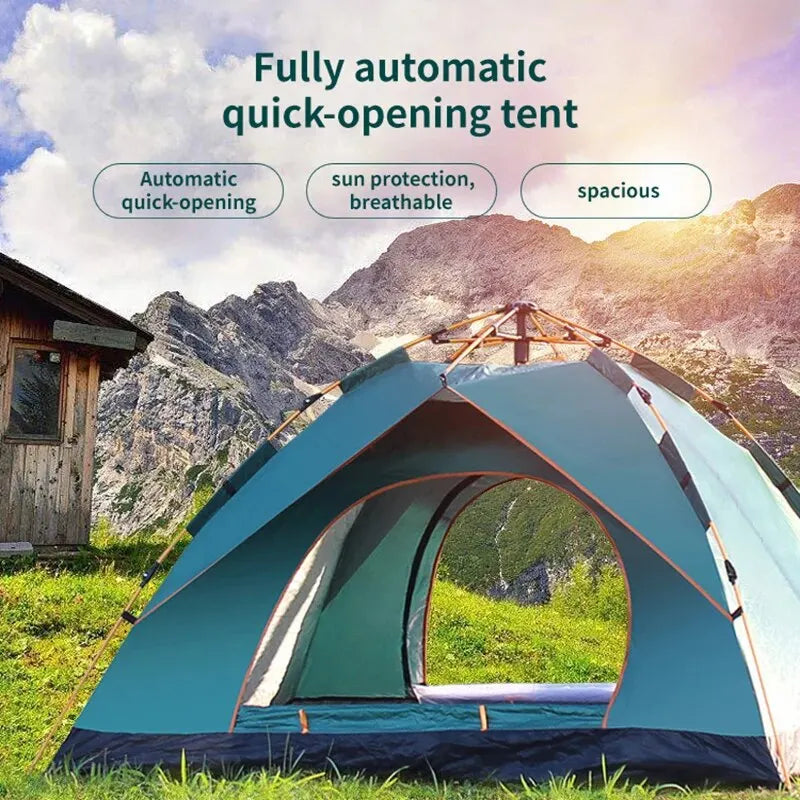 Fully Automatic Folding Tent for 3-4 People – Quick Setup & Rainproof