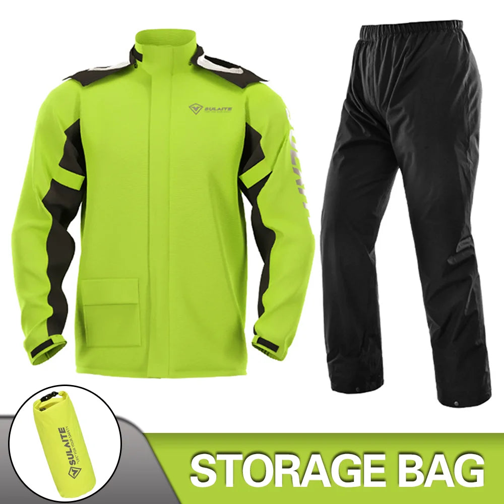 Waterproof Motorcycle Rain Suit for All-Weather Riding