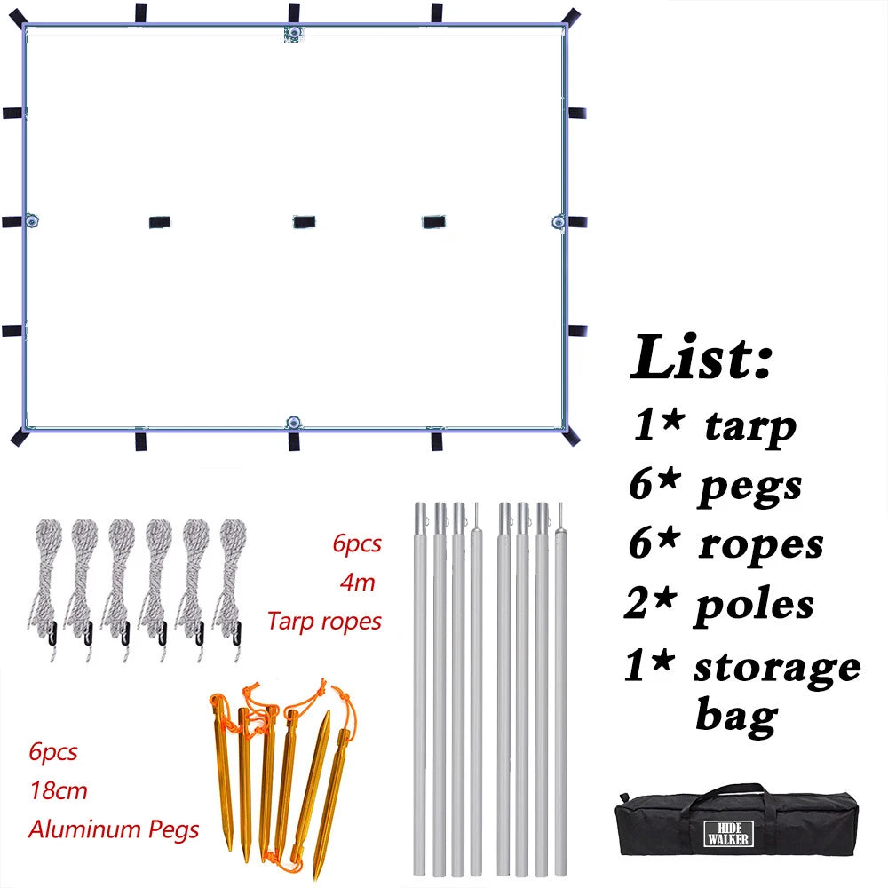 Waterproof Camping Tarp Shelter – UV Protection & Durable