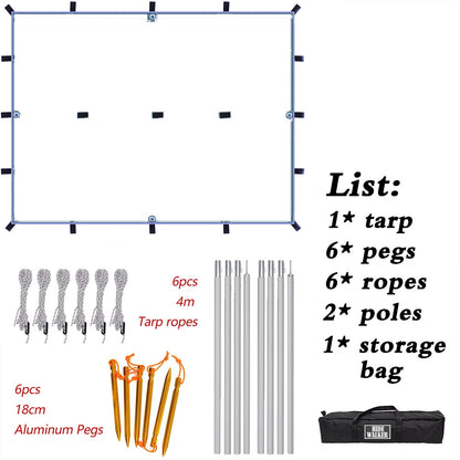 Waterproof Camping Tarp Shelter – UV Protection & Durable