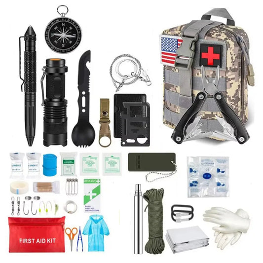 Survival First Aid Kit Full Set for Outdoor Emergencies