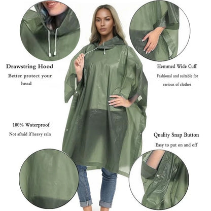 Reusable Rain Poncho – Lightweight Waterproof Protection