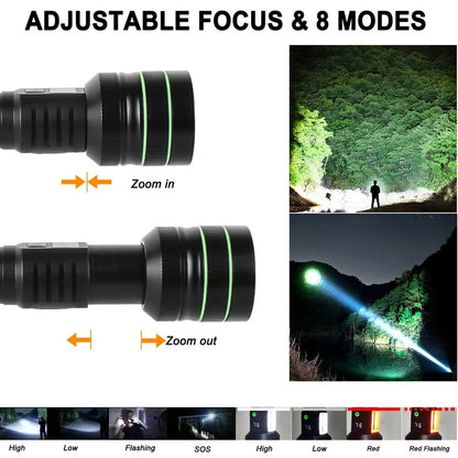 High Power LED Flashlight – USB Rechargeable Lantern