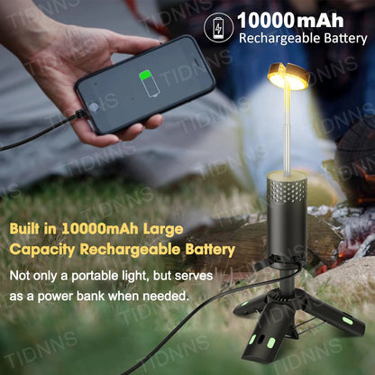 Telescopic Camping Lantern with 10000mAh Power Bank