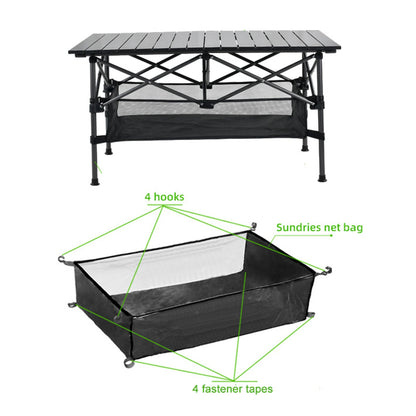 Camping Table Hanging Net Organizer Large Storage