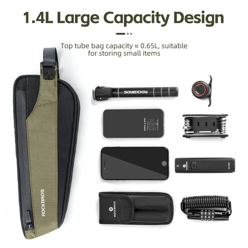 Bike Top Tube Bag – Rainproof & Portable Storage