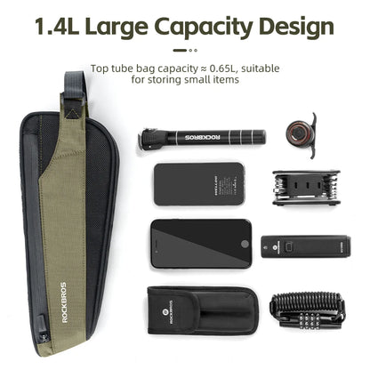 Bike Top Tube Bag – Rainproof & Portable Storage