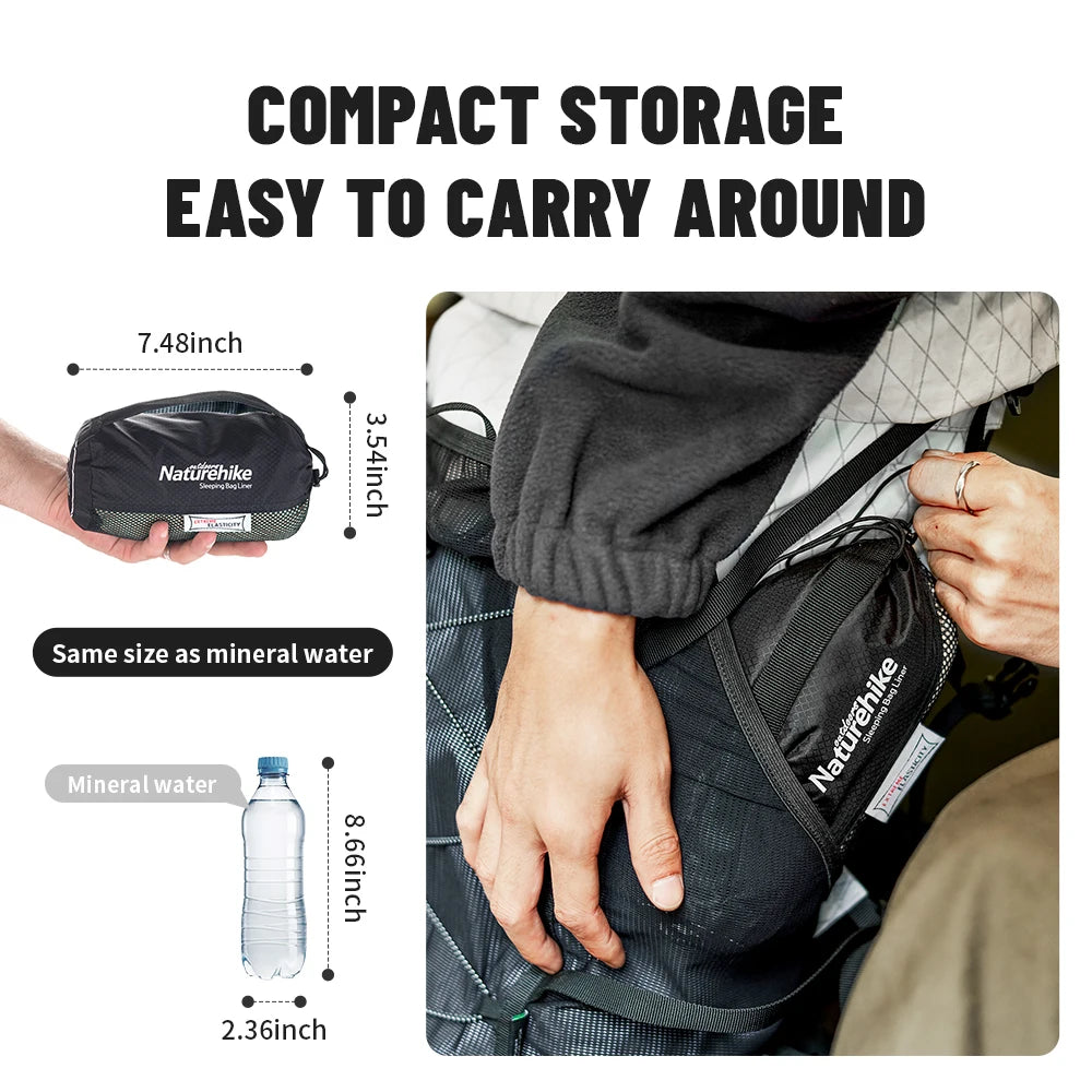 Sleeping Bag Liner for Lightweight Travel Comfort