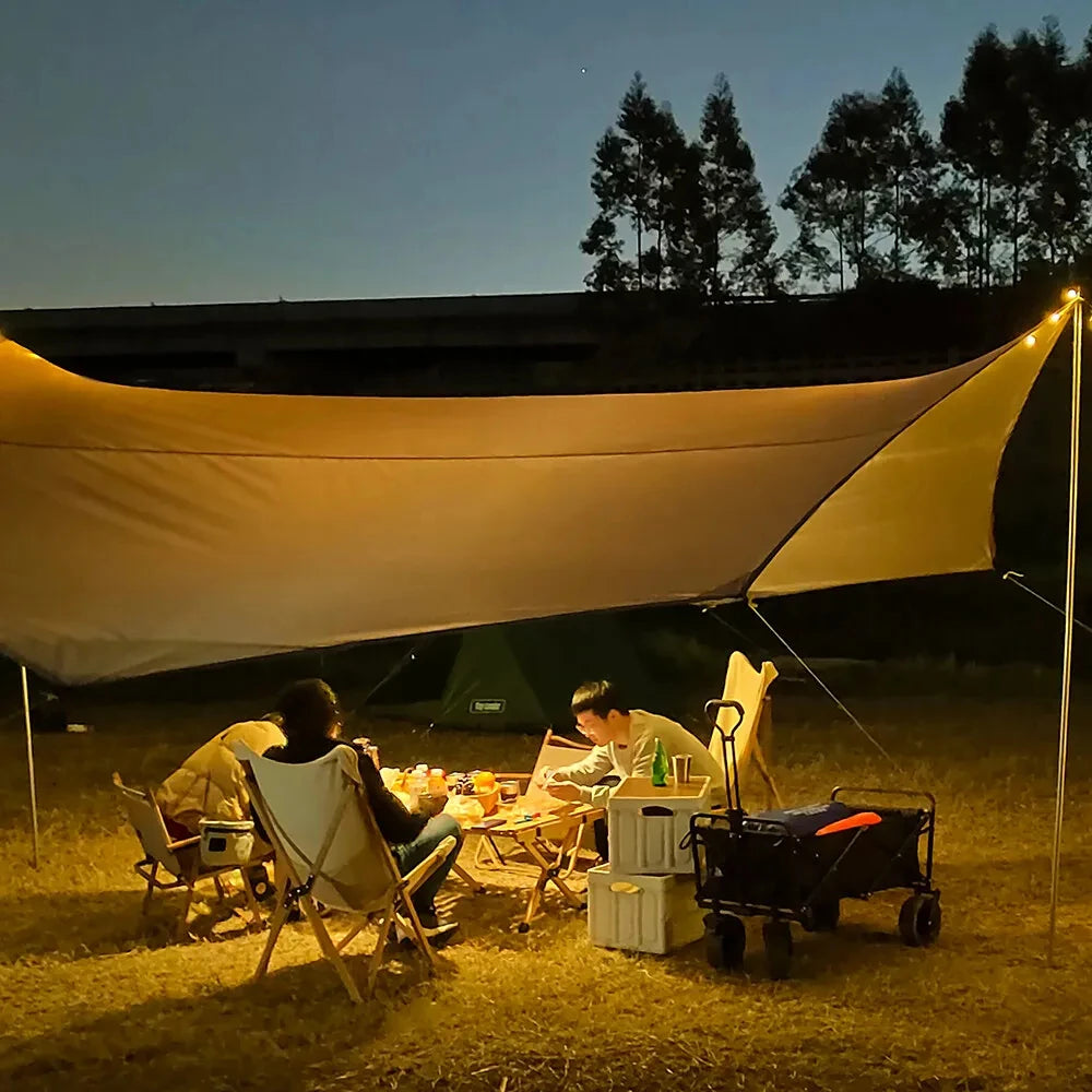 Large Camping Tarp Waterproof Sun Shelter 5.1m