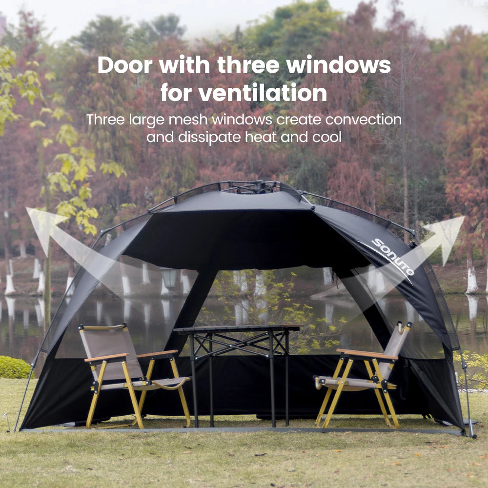 Pop Up Camping Tent 3-4 Person Quick Setup UV Protection