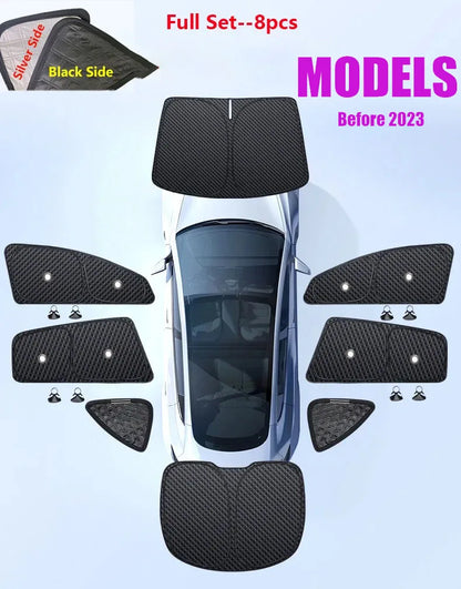 Tesla Window Sunshade – UV Protection for Front & Rear