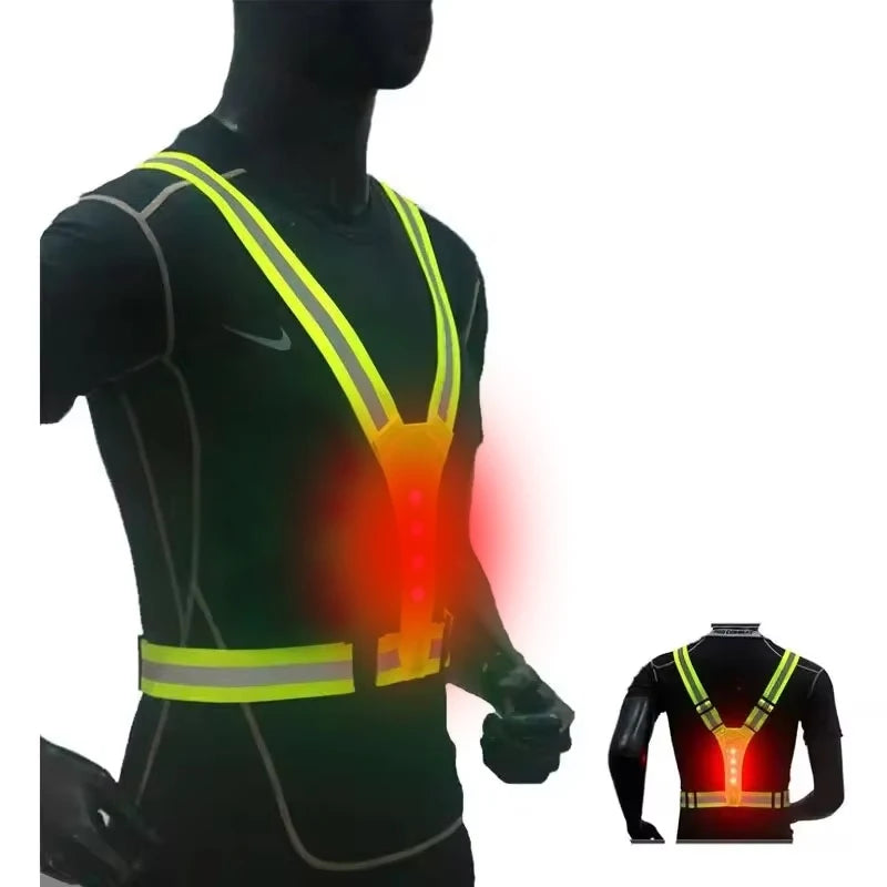 LED Running Vest for High Visibility Night Safety
