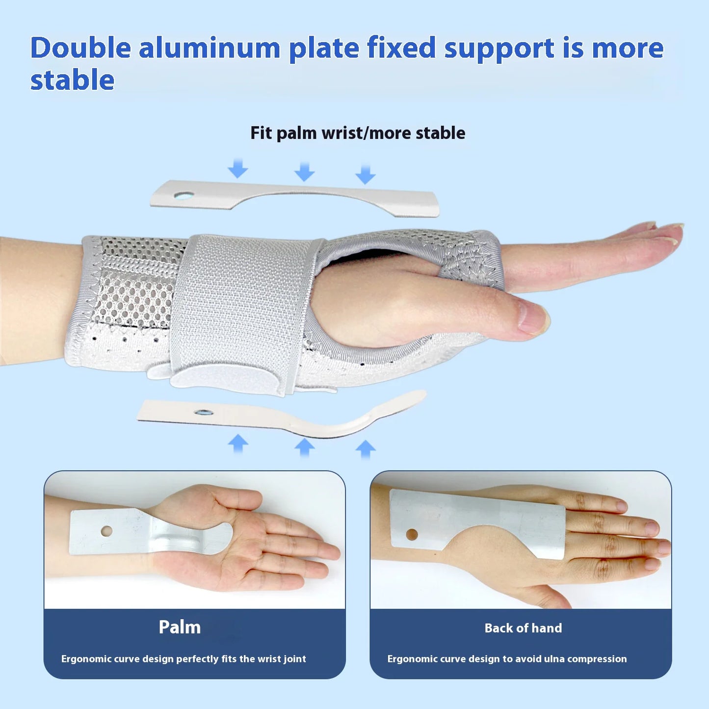 Wrist Support Brace with Steel Plate Stability