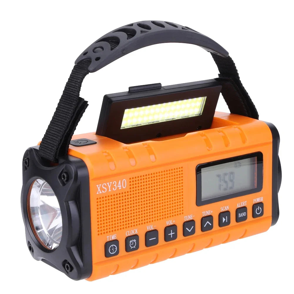 12000mAh Solar Hand Crank Emergency Weather Radio
