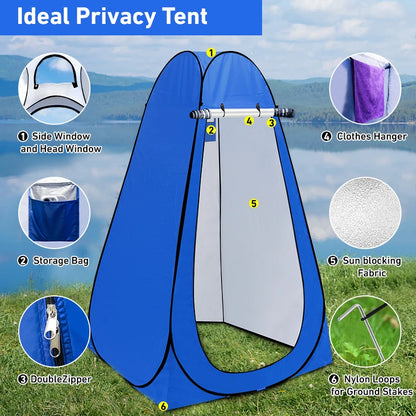 Pop-Up Camping Shower Tent Privacy Shelter Easy Setup