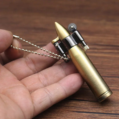 Retro Kerosene Lighter Keychain – Windproof & Durable