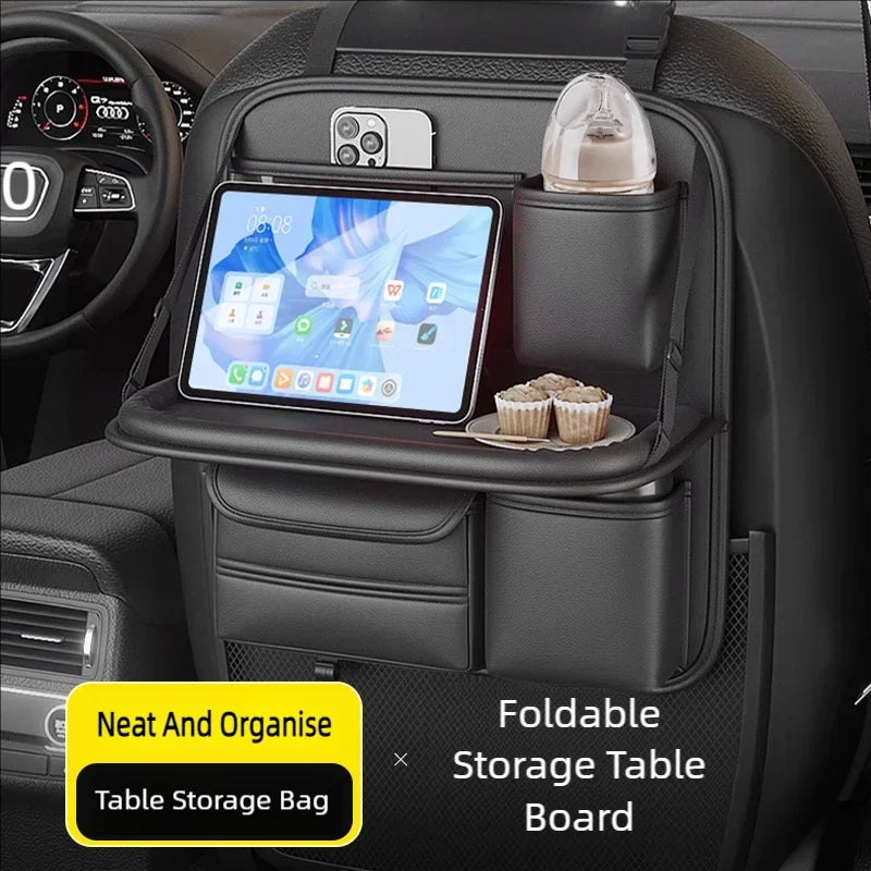 Car Seat Back Organizer with Foldable Table