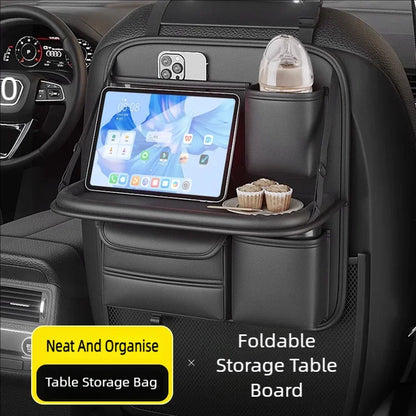 Car Seat Back Organizer with Foldable Table