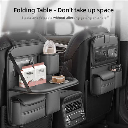 Car Seat Back Organizer with Foldable Table