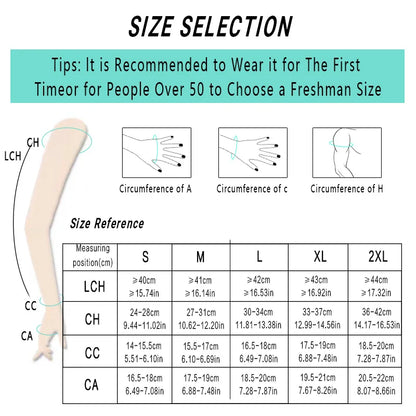 Compression Arm Sleeves UV Support Non-Slip Fit