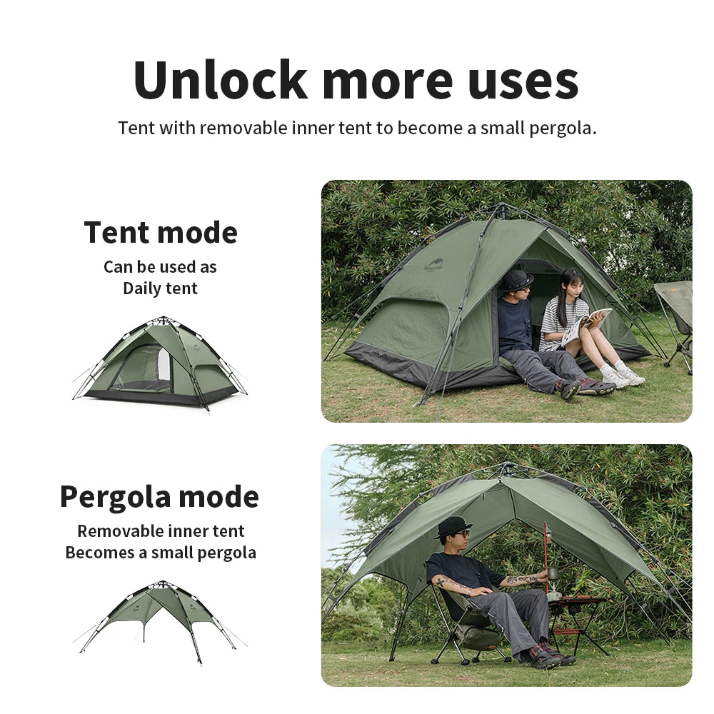 3 Person Automatic Camping Tent Waterproof Easy Setup