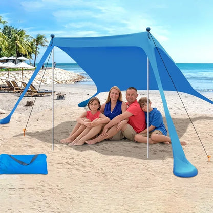 Beach Sun Shelter Tent UPF50+ Windproof Portable