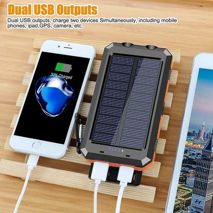 Solar Power Bank 50000mAh with Fast Charging & LED Light