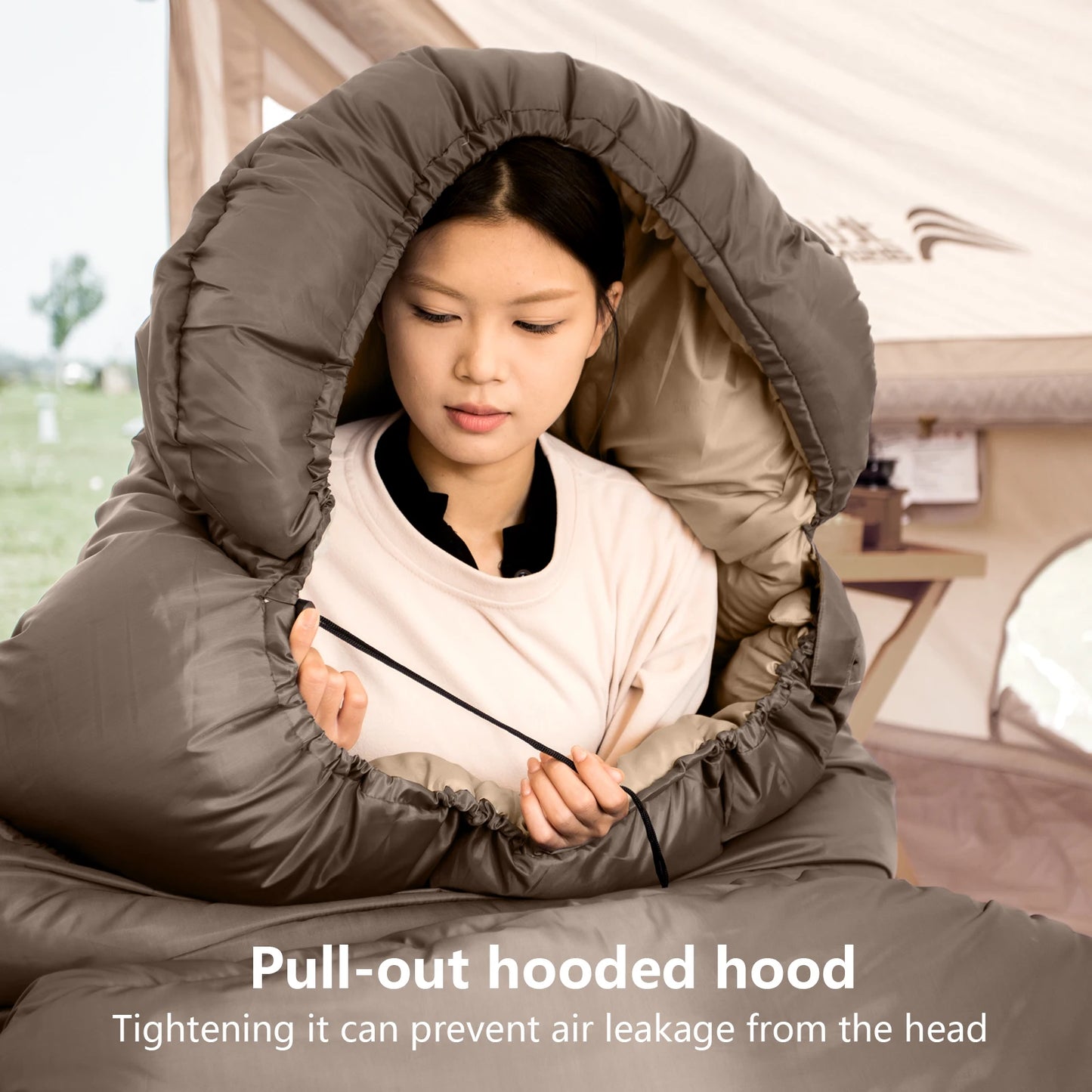 Extra Wide Camping Sleeping Bag for Comfort & Warmth