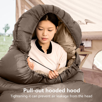 Extra Wide Camping Sleeping Bag for Comfort & Warmth