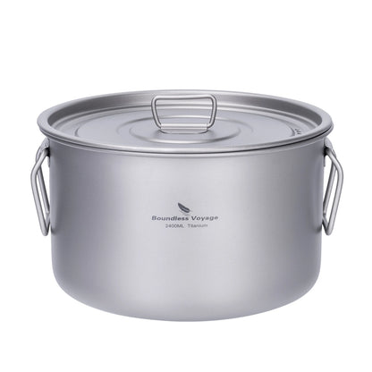 Titanium Outdoor Cooking Pot – Lightweight & Portable
