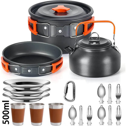 Camping Cookware Set for 2–3 People Lightweight Cooking