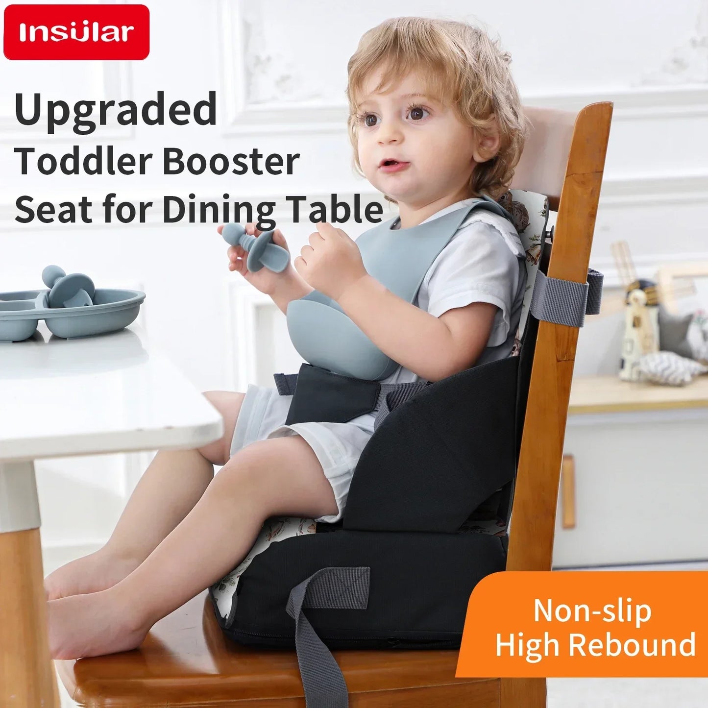 Kids Booster Seat Cushion – Portable & Anti-Slip Comfort