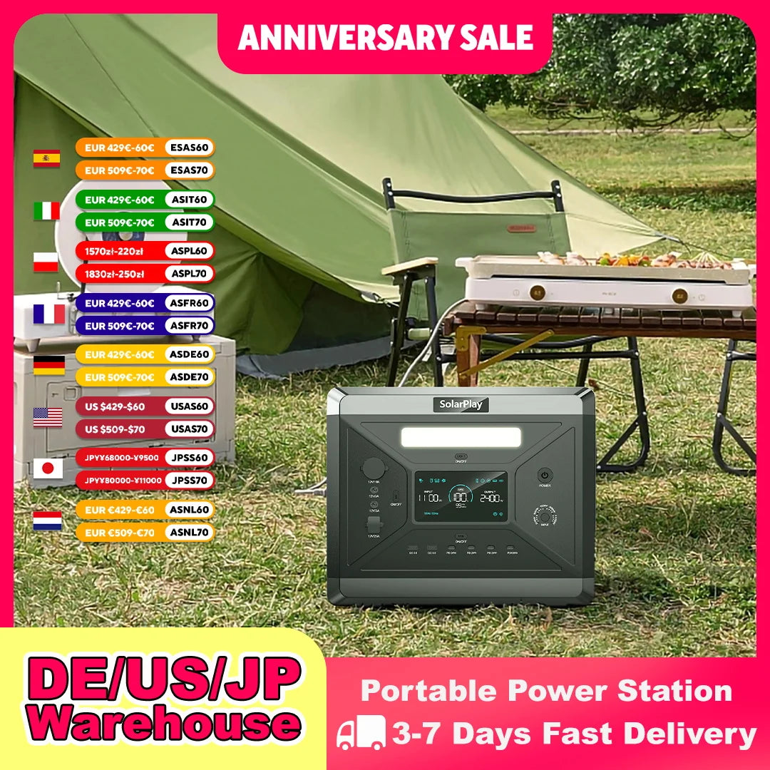 Portable Power Station 2160Wh High Capacity Backup