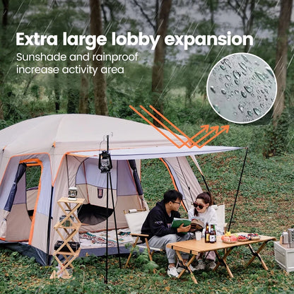 Large Family Camping Tent 3–12 Person Waterproof Shelter