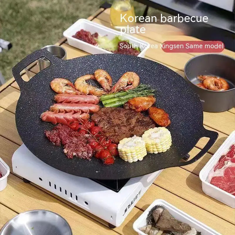 Outdoor BBQ Grill Pan – Non-Stick Portable Cooking Tray